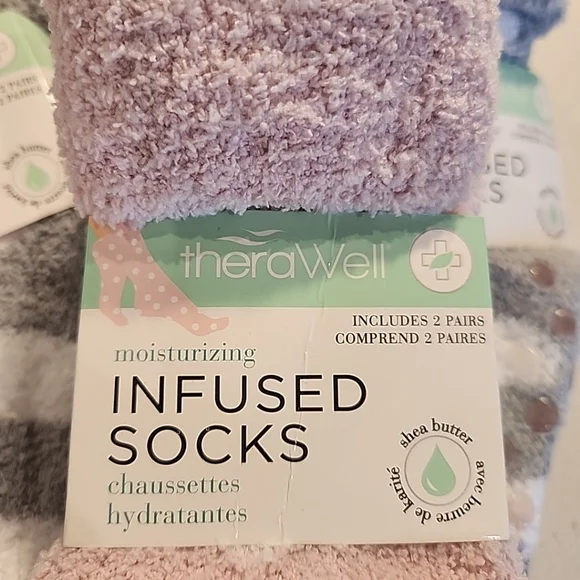 6 Pairs  Fuzzy Socks Non-Slip Moisturizing Infused  Women's One Size - Picture 5 of 10